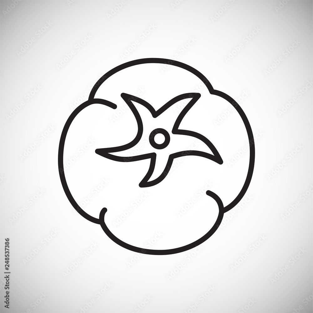 Poster tomato line icon on white background for graphic and web design, modern simple vector sign. internet