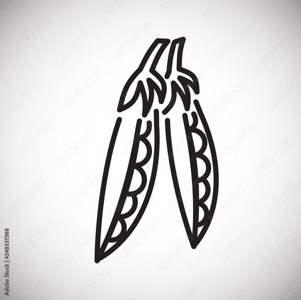 Poster peas line icon on white background for graphic and web design, modern simple vector sign. internet c
