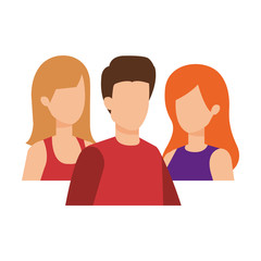 Fototapeta premium group of people characters