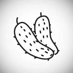 Pickles line icon on white background for graphic and web design, Modern simple vector sign. Internet concept. Trendy symbol for website design web button or mobile app