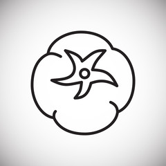Tomato line icon on white background for graphic and web design, Modern simple vector sign. Internet concept. Trendy symbol for website design web button or mobile app