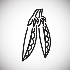 Peas line icon on white background for graphic and web design, Modern simple vector sign. Internet concept. Trendy symbol for website design web button or mobile app