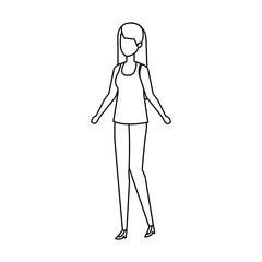 beautiful and young woman character