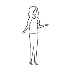 beautiful and young woman character