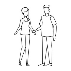 couple avatar characters icons