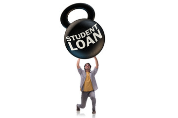 Concept of student loan and expensive education