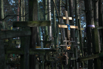 Orthodox crosses in Grabarka, eastern Poland