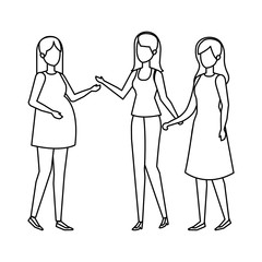 woman pregnancy with girls