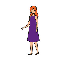 beautiful and young woman character