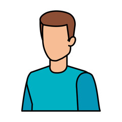 young and casual man character