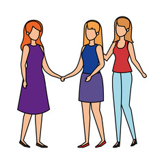 group of women avatars characters