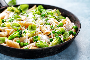 Healthy italian pasta with broccoli