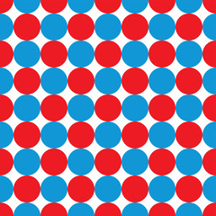 Seamless blue and red dot pattern background