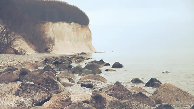 Insel R&uuml;gen, die Ostsee und die Kreidefelsen im Winter