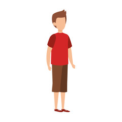 young and casual man character