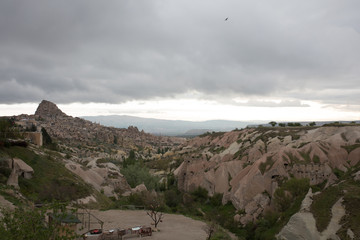 Fairy chimneys in Nevsehir, Goreme, Cappadocia Turkey.