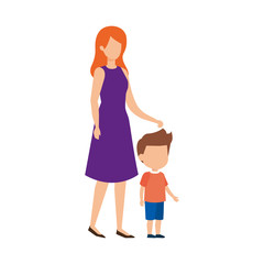 mother with son characters