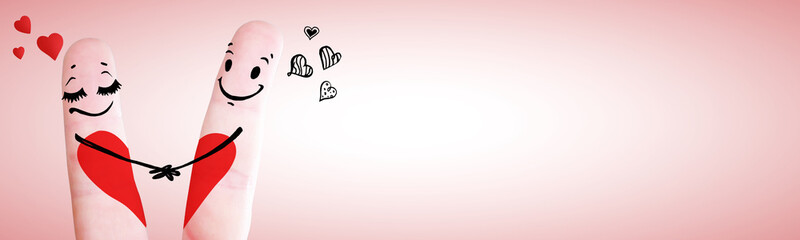 Zwei verliebte Finger