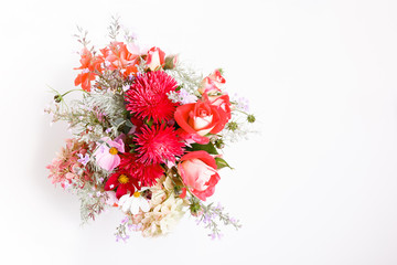 Luxury bouquet made of red roses in flower shop Valentines Bouquet of red roses