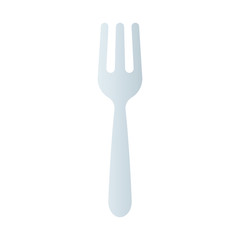 Fork. Realistic plug. Logo. White background. Vector illustration. EPS 10.