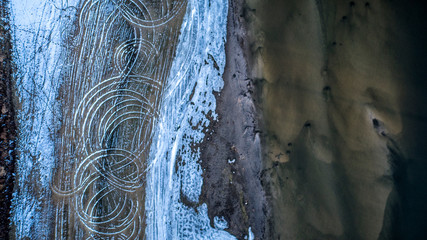 zamarznięta rzeka lód lodowiec  © Piotr