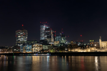 Fototapeta na wymiar City of London at night