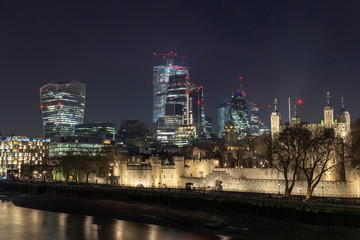 City of London at night