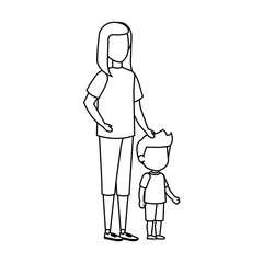 mother with son characters