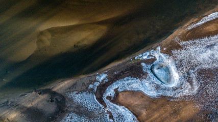 zamarznięta rzeka lód lodowiec  © Piotr