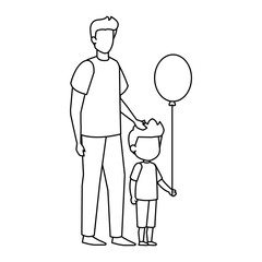 father with daughter and balloons helium