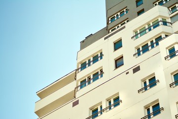 Modern European residential apartment building
