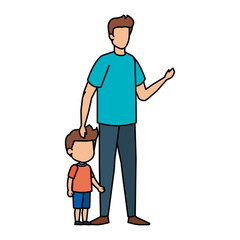 father with son characters