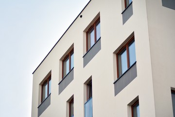 Fototapeta na wymiar Modern European residential apartment building