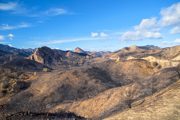 Mulholland Burn Scar from the recent wildfires