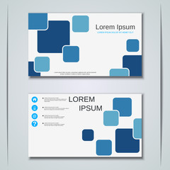 Modern business visiting card vector template