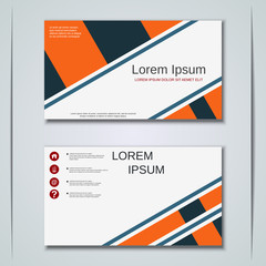 Modern business visiting card vector template