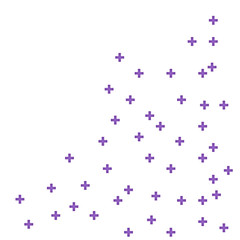 Abstract purple geometric medical cross shape medicine and science concept background