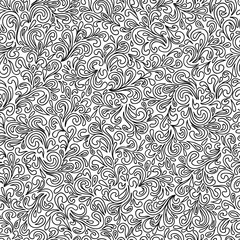 Wavy doodle seamless pattern
