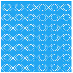 Pixel XOXO Linear Seamless Vector Pattern Design