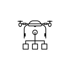 copter, drone, transportation, delivery icon. Element of quadrocopter icon. Thin line icon for website design and development, app development. Premium icon