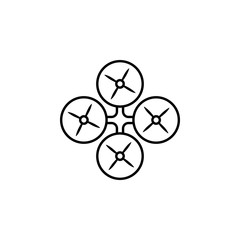 propeller, quadcopter, drone icon. Element of quadrocopter icon. Thin line icon for website design and development, app development. Premium icon