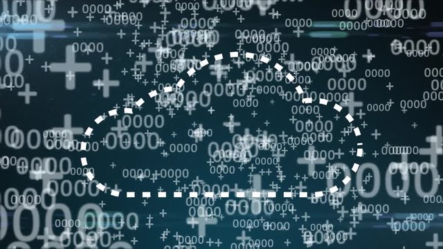 Network data security in cloud computing Internet of things IOT conceptual 3D render