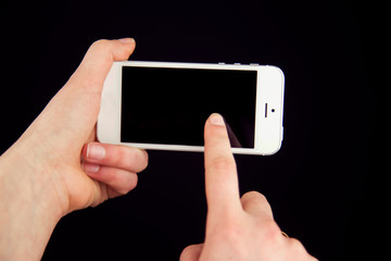 holding Phone and Showing