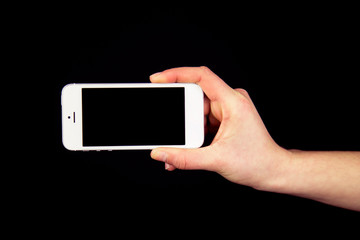 holding Phone and Showing