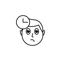 human face character mind in time icon