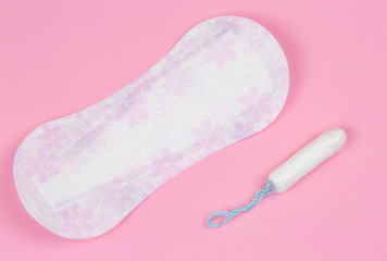 Menstruation sanitary soft pad, hygiene protection.