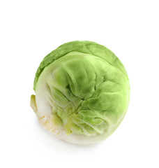 Obraz premium Fresh tasty Brussels sprout on white background