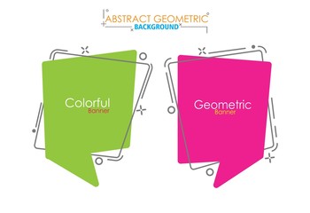 Bubble abstract geometric banners. vintage and trendy backgrounds set.