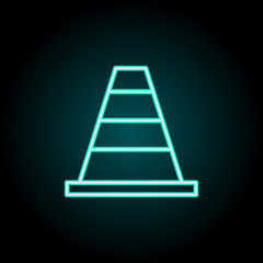 cone icon. Elements of construction in neon style icons. Simple icon for websites, web design, mobile app, info graphics