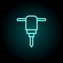 hammer icon. Elements of construction in neon style icons. Simple icon for websites, web design, mobile app, info graphics